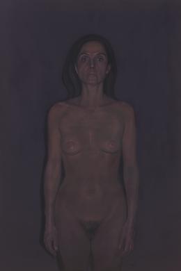Aris Kalaizis, Nude I, Oil on wood, 23 x 35 in, 2008