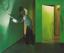 Aris Kalaizis, Deafcon No. 1, Oil on canvas, 39 x 47 in, 2006