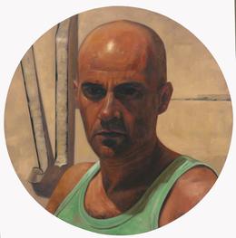 Aris Kalaizis | Selbstportrait | Öl auf Leinwand | 40 cm | 2006