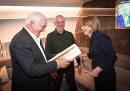 Elke Büdenbender, Aris Kalaizis, Frank W. Steinmeier